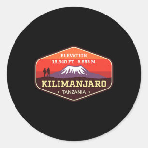 Mount Kilimanjaro Höchster Gipfel Afrikas Klettern Runder Aufkleber