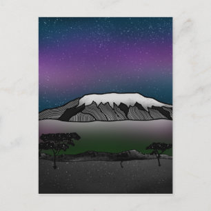 Mount Kilimanjaro Illustration Postkarte