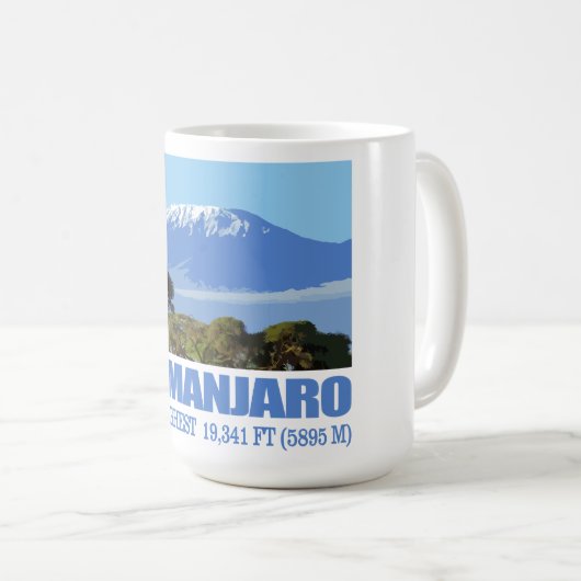 Mount Kilimanjaro Kaffeetasse (VorderseiteRechts)