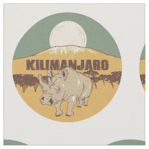Mount Kilimanjaro Reiseposter Stoff