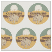 Mount Kilimanjaro Reiseposter Stoff (Muster)