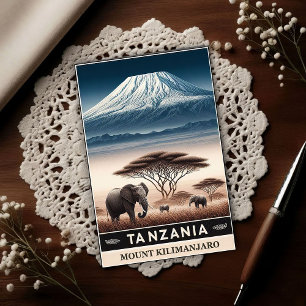 Mount Kilimanjaro Safari – Vintage Tansania Reise Postkarte