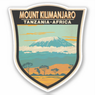 Mount Kilimanjaro Tansania Afrika Vintag Aufkleber