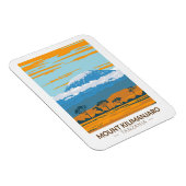 Mount Kilimanjaro Tansania Afrika Vintag Magnet (Rechte Seite)
