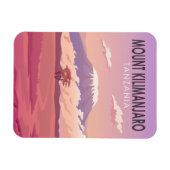 Mount Kilimanjaro Tansania Afrika Vintag Magnet (Horizontal)