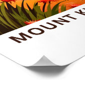 Mount Kilimanjaro Tansania Travel Print Poster (Ecke)