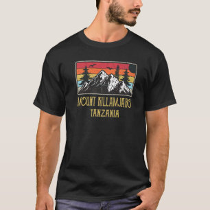 Mount Kilimanjaro Tansania Vintag Retro Klettern T-Shirt