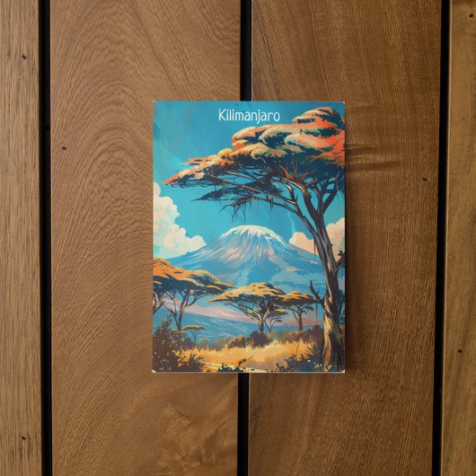 Mount Kilimanjaro Tansania Vintage Travel Postkarte