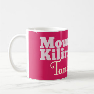 Mount Kilimanjaro Vintag Cartoon Poster Kaffeetasse