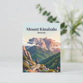 Mount Kinabalu Malaysia Postkarte (Stehend Vorderseite)