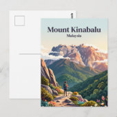 Mount Kinabalu Malaysia Postkarte (Vorne/Hinten)