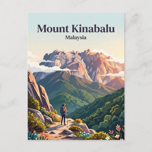 Mount Kinabalu Malaysia Postkarte (Vorderseite)