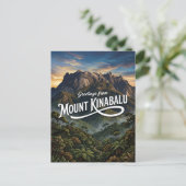 Mount Kinabalu Malaysia Postkarte (Stehend Vorderseite)