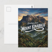 Mount Kinabalu Malaysia Postkarte (Vorne/Hinten)
