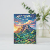 Mount Kinabalu Malaysia Postkarte (Stehend Vorderseite)