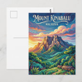 Mount Kinabalu Malaysia Postkarte (Vorne/Hinten)