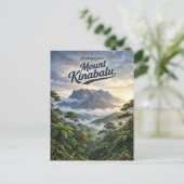 Mount Kinabalu Malaysia Postkarte (Stehend Vorderseite)