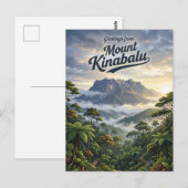 Mount Kinabalu Malaysia Postkarte (Vorne/Hinten)
