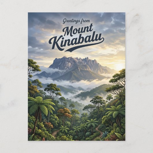 Mount Kinabalu Malaysia Postkarte (Vorderseite)