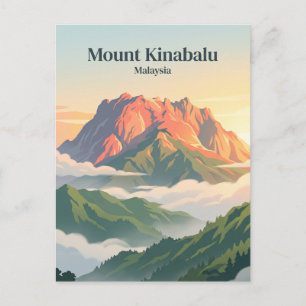Mount Kinabalu Malaysia Postkarte
