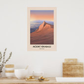 Mount Kinabalu Malaysia Reiseplakat Poster (Küche)