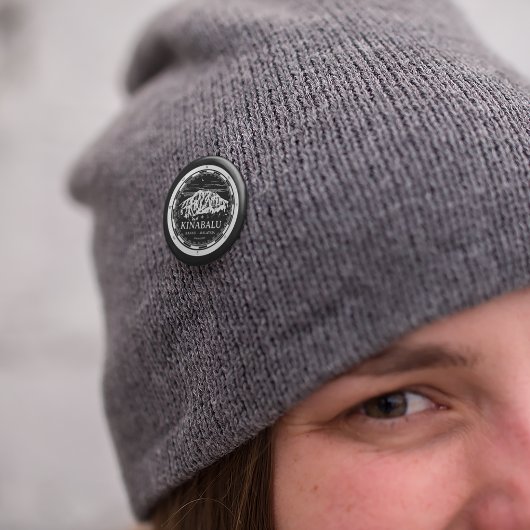 Mount Kinabalu - Ranau Malaysia Sabah Illustration Button