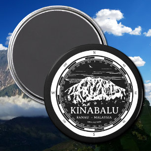 Mount Kinabalu - Ranau Malaysia Sabah Illustration Magnet
