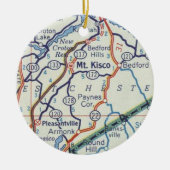 Mount Kisco Vintag Map Keramik Ornament (Vorne)