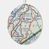 Mount Kisco Vintag Map Keramik Ornament (Links)