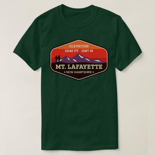 Mount Lafayette New Hampshire Appalachen T-Shirt (Design vorne)