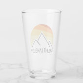 Mount Langley California Retro Glas (Rückseite)