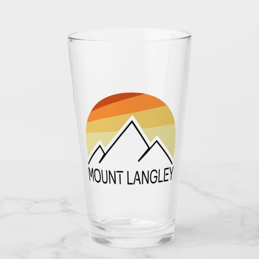 Mount Langley California Retro Glas (Vorderseite)