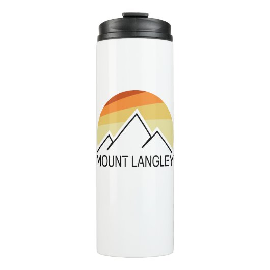 Mount Langley California Retro Thermosbecher (Vorderseite)