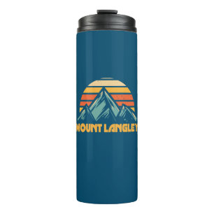 Mount Langley California Retro Türkis Thermosbecher