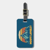 Mount Langley California Retro Turquoise Gepäckanhänger (Vorderseite vertikal)