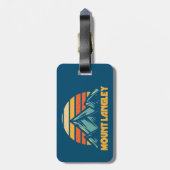 Mount Langley California Retro Turquoise Gepäckanhänger (Rückseite vertikal)