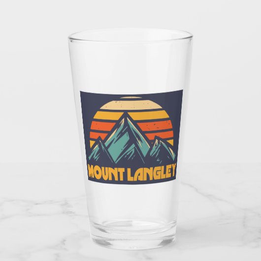 Mount Langley California Retro Turquoise Glas (Vorderseite)