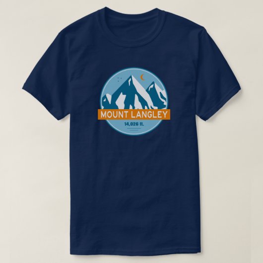 Mount Langley California Stars Moon T-Shirt (Design vorne)