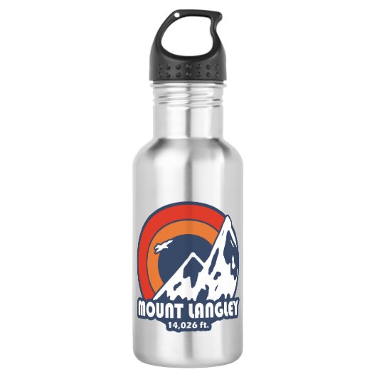 Mount Langley California Sun Eagle Edelstahlflasche (Vorderseite)