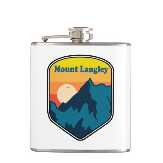 Mount Langley California Sunrise Flachmann (Vorderseite)