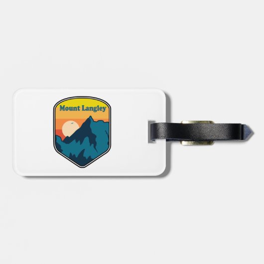 Mount Langley California Sunrise Gepäckanhänger (Rückseite horizontal)