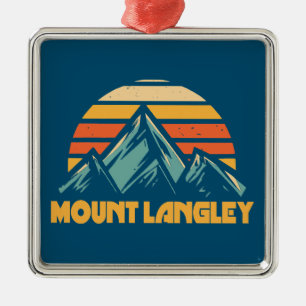 Mount Langley Kalifornien Retro Türkis Ornament Aus Metall