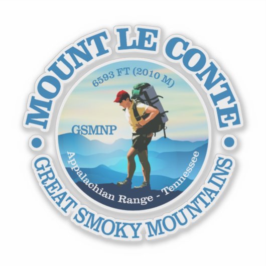 Mount Le Conte (C) Aufkleber (Vorderseite)