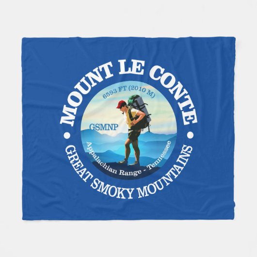 Mount Le Conte (C) Fleecedecke (Vorderseite (Horizontal))