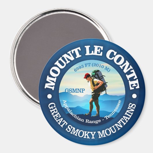 Mount Le Conte (C) Magnet (Vorderseite/Rückseite)