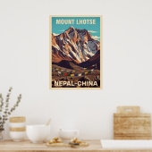 Mount Lhotse Nepal-China V02 Poster (Küche)