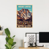 Mount Lhotse Nepal-China V02 Poster (Heimbüro)
