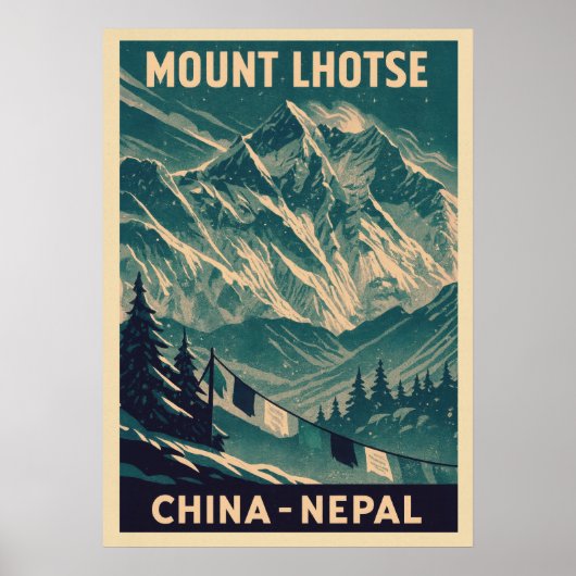 Mount Lhotse Nepal-China V03 Poster (Vorne)