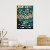 Mount Lhotse Nepal-China V03 Poster (Küche)