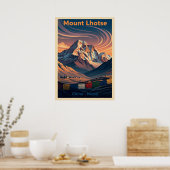 Mount Lhotse Nepal-China V06 Poster (Küche)
